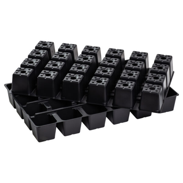 Seeding/transport tray for PF 375-24 holes