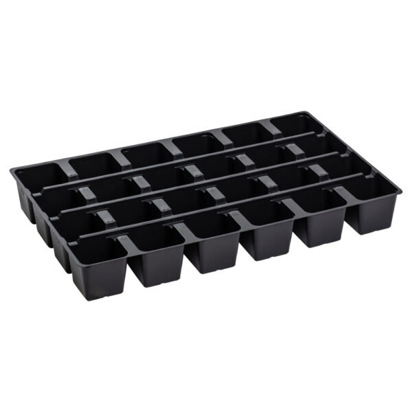 Seeding/transport tray for PF 375-24 holes