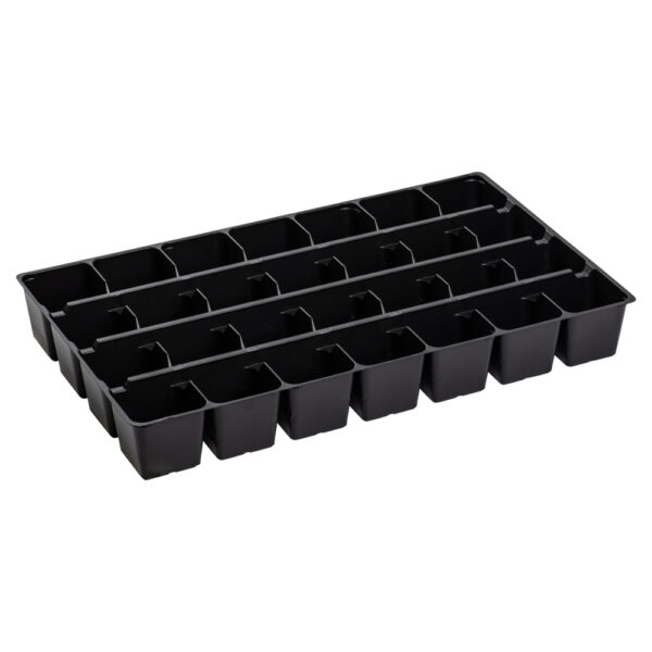 Seeding/transport tray for PF 375-28 holes
