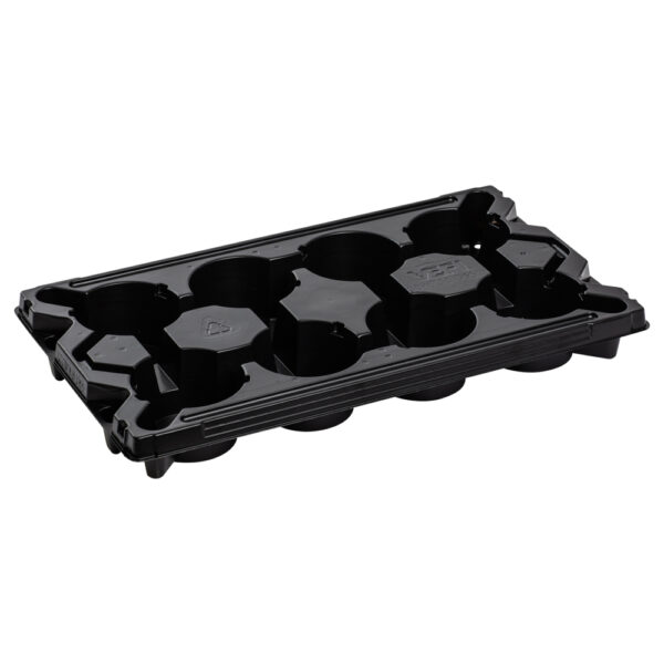 Blomsterbrett 12cm x 8 med vannreservoar