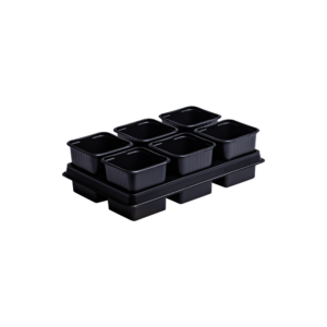 Hobby set pots square 8 cm (12 pcs.) + 2 trays  TB-808/6-S