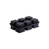 Hobby set pots square 8 cm (12 pcs.) + 2 trays  TB-808/6-S