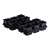 Hobby set pots square 8 cm (12 pcs.) + 2 trays  TB-808/6-S
