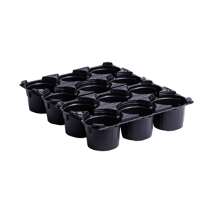 Multipack 2 x 6 round 9 cm pots, light (Double)