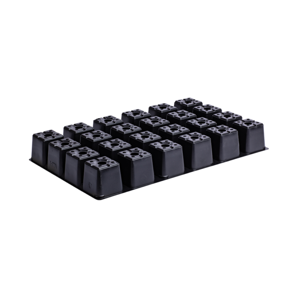 Seeding/transport tray for PF 375-24 holes
