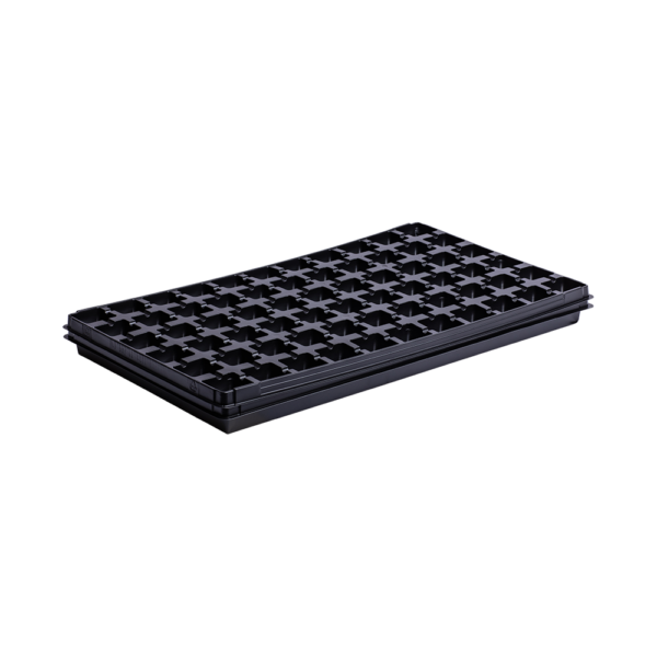 Tray black with 66 holes